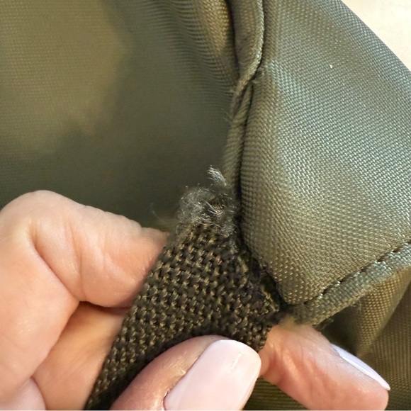 Moschino Olive Army Green Nylon Canvas Mini Backpack Purse Bag - Picture 7 of 11